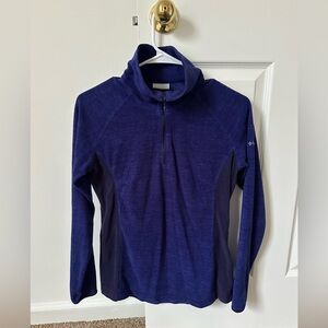 Columbia Glacial Polar 1/4 Quarter Zip Pullover Fleece Blue Purple Size Small